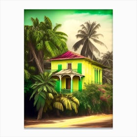 Jamaica Soft Colours Tropical Destination Canvas Print