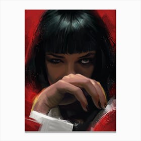 Pulp Fiction Tarantino Mia Hand Canvas Print