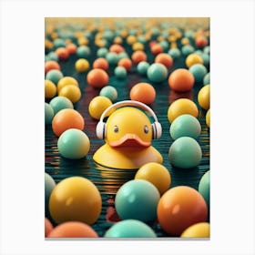 Ducks In The Water Canvas Print