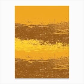 Abstract Yellow And Brown Painting Canvas Print