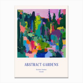Colourful Gardens Butchart Gardens Canada 3 Blue Poster Canvas Print