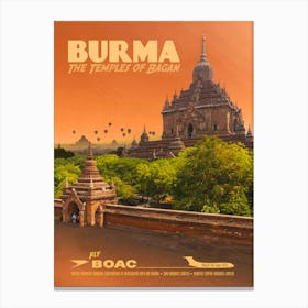 Burma The Temples Of Myanmar Canvas Print