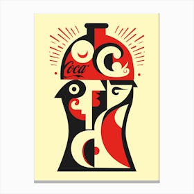 Pop Art: Abstract Coca-Cola Poster Design Leinwandbild