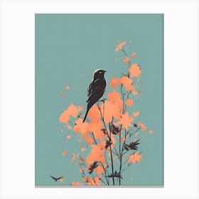 Bird On A Branch 1 Canvas Print