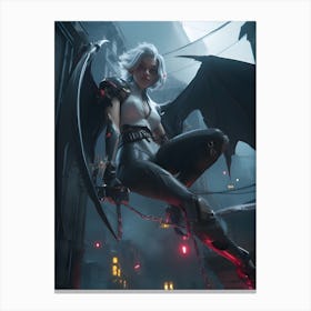 Demon Girl In The City Canvas Print