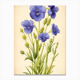 Blue Flowers 1 Canvas Print