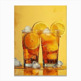 Two Glasses Of Iced Tea Canvas Print