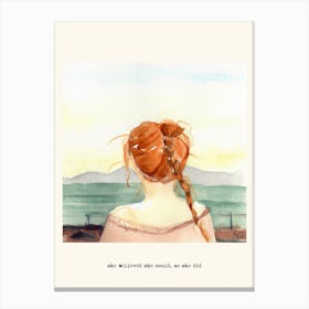 She Believed She Could, So She Did Braided Girl Canvas Print