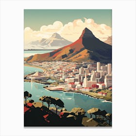 Cape Town, South Africa, Geometric Illustration 3 Canvas Print