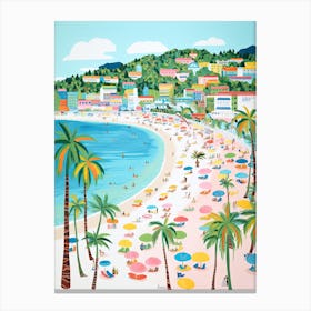 Patong Beach, Phuket, Thailand, Matisse And Rousseau Style 3 Canvas Print