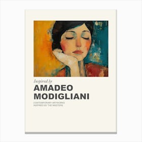 Museum Poster Inspired By Amadeo Modigliani 1 Canvas Print