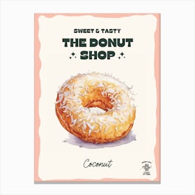 Coconut Donut The Donut Shop 2 Canvas Print