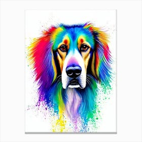 Saluki Rainbow Oil Painting dog Canvas Print