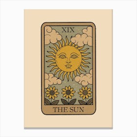 The Sun - Vintage Tarot Canvas Print