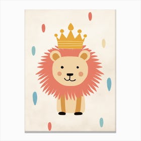 Little Lion 2 Wearing A Crown Canvas Print