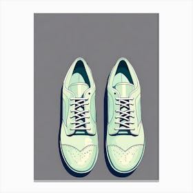 Pair Of Shoes On A Solid Background Minimalistic Contemporary Vector Art, 1246 Canvas Print