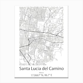 Santa Lucia,Cuba Minimalist Map Canvas Print