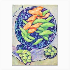 Edamame Fauvist vegetable Canvas Print