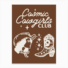 Cosmic Cowgirls Club 6 Canvas Print