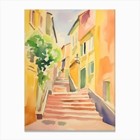 Brescia, Italy Watercolour Streets 2 Canvas Print