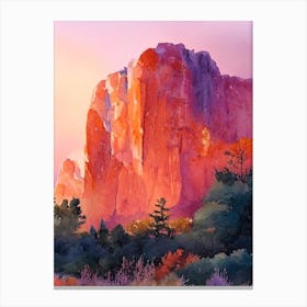 Garden Of The Gods Watercolour Canvas Print