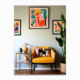 Cats On The Wall Canvas Print