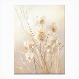 Boho Dried Flowers Orchid 3 Canvas Print