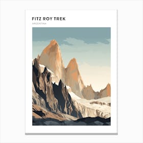 Fitz Roy Trek Argentina 2 Hiking Trail Landscape Poster Canvas Print