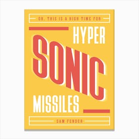 Fender Hypersonic Missiles  Wall Art Music Lyrics Poster Print Canvas Print