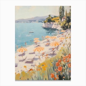 Poppies On The Beach Canvas Print