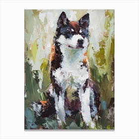 Akita Acrylic Painting 2 Canvas Print