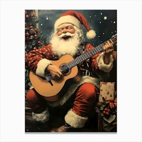 Santa Playing Guitar 1 Canvas Print