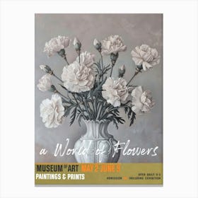 A World Of Flowers, Van Gogh Exhibition Carnation 4 Canvas Print
