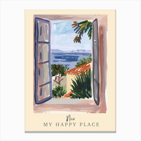 My Happy Place Nice 2 Travel Poster Canvas Print