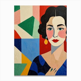 Woman With Earrings Canvas Print