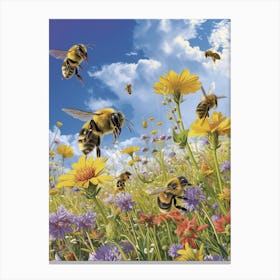 Leafcutter Bee Storybook Illustration 17 Canvas Print