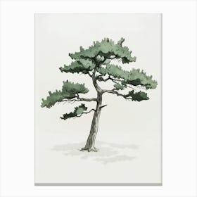 Pine Tree Pixel Illustration 2 Canvas Print
