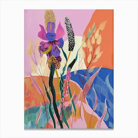 Colourful Flower Illustration Prairie Clover 3 Canvas Print