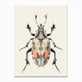 Colourful Insect Illustration Flea Beetle 14 Canvas Print