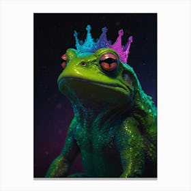 Frog In A Crown Canvas Print