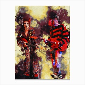 Smudge Of David Bowie & Kurt Cobain 1 Canvas Print