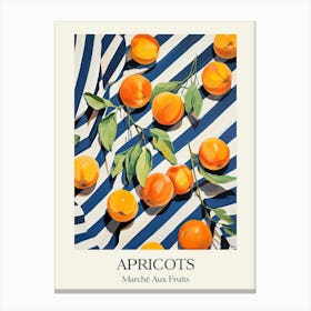 Marche Aux Fruits Poster Apricots Fruit Summer Illustration 4 Canvas Print