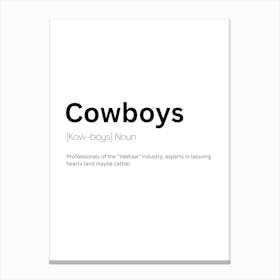 Cowboys Definition Meaning Canvas Print