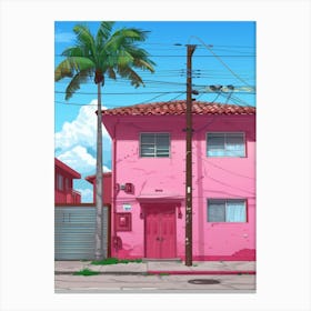 Pink House 9 Canvas Print