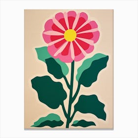 Cut Out Style Flower Art Gerbera Daisy 3 Canvas Print