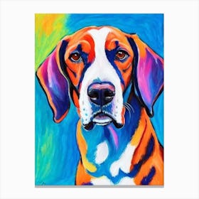 Redbone Coonhound Fauvist Style dog Canvas Print