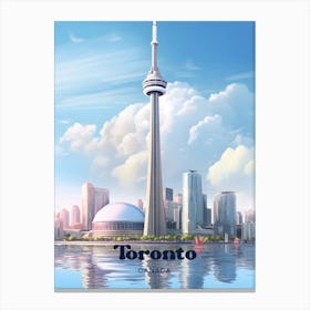 Toronto Canada Urban City Travel Art Canvas Print