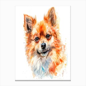 Chihuahua Watercolor Painting Canvas Print