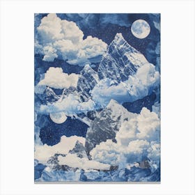 Moon And Clouds Canvas Print