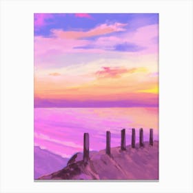 Sunset At The Beach Canvas Print